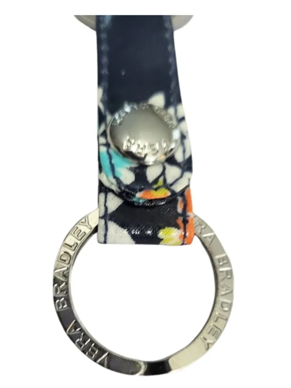 VERA BRADLEY Blue Floral Loop Keychain
